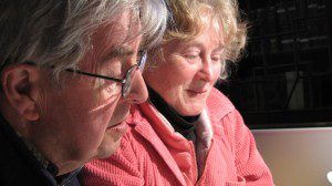 Geordie-and-Alison-looking-at-the-project