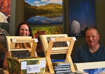 This is Dave & Beth Currie, manning their stall at the Wigtown Spring Fair, May 2013. (Photo credit: Andy Farrington)