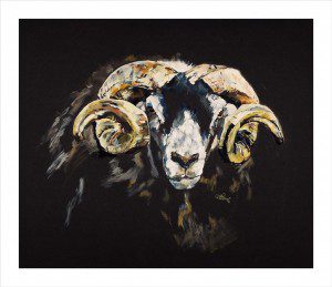 A Blackie Tup painted by Helen