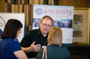 Area Co-ordinator David Logan speaking to visitors at an information event