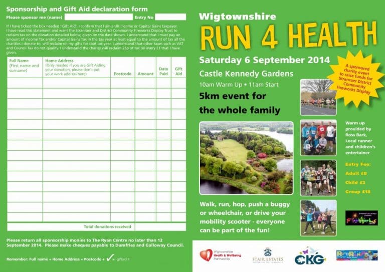 RUN FOR HEALTH WITH THE WHOLE FAMILY AT CASTLE KENNEDY GARDENS