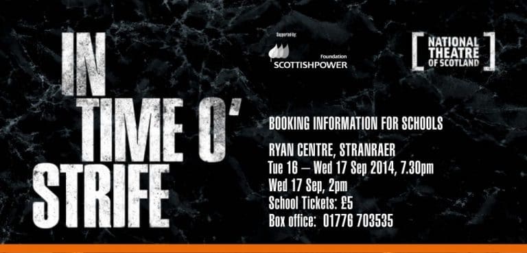 NATIONAL THEATRE OF SCOTLAND HOLDS FREE STRANRAER WORKSHOP