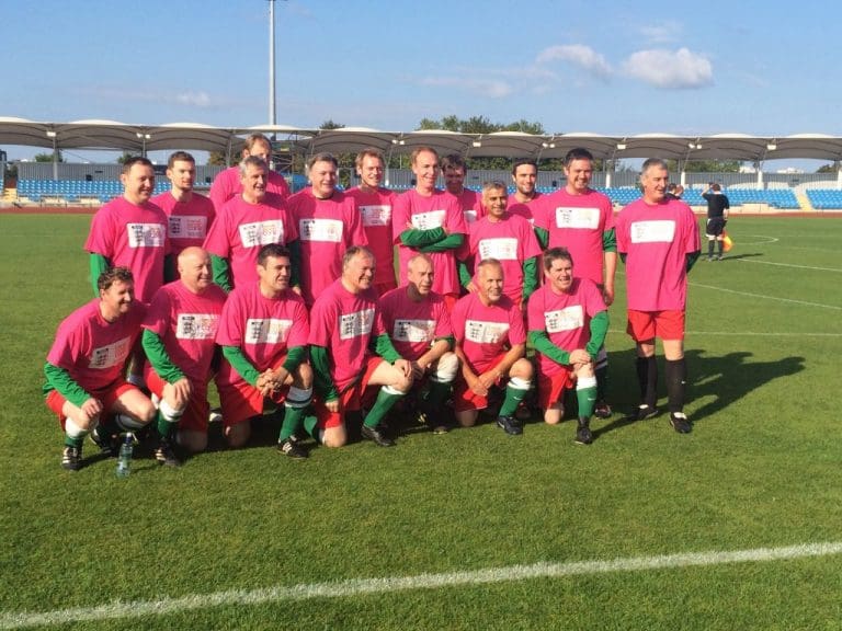 DUMFRIES AND GALLOWAY MP ATTENDS FOOTBALL MATCH TO SUPPORT BREAST CANCER CARE