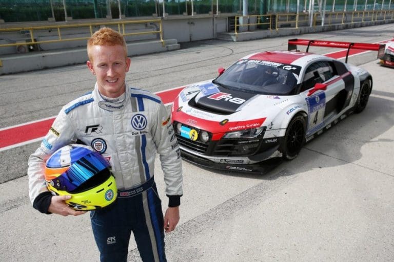 DUMFRIES AND GALLOWAY RISING RACE ACE WYLIE DRIVES NURBURGRING WINNING AUDI