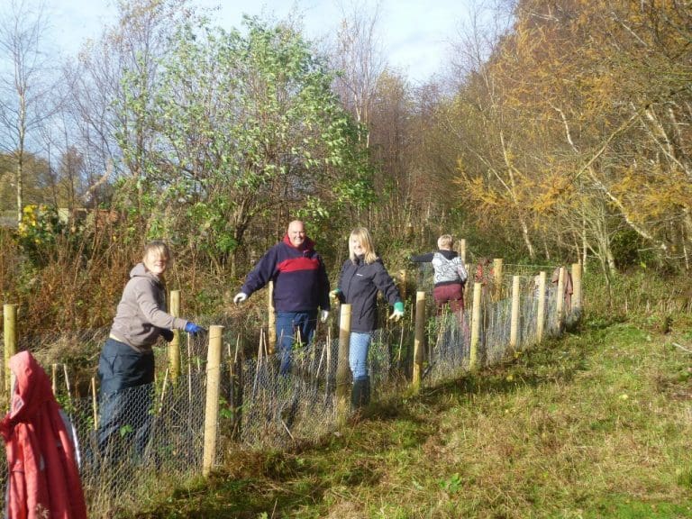 VOLUNTEERS BOOST WILDLIFE  AT HEATHHALL DUMFRIES