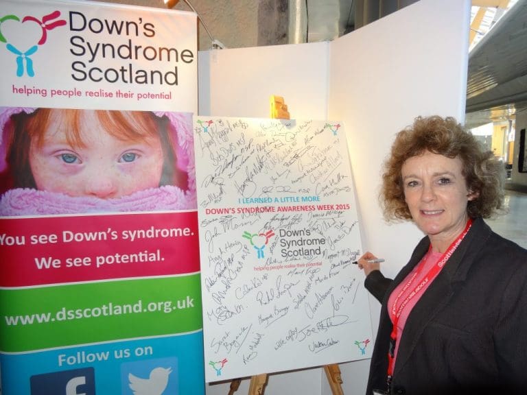 DUMFRIES AND GALLOWAY’s ELAINE MURRAY MSP SUPPORTS DOWN’S SYNDROME AWARENESS WEEK