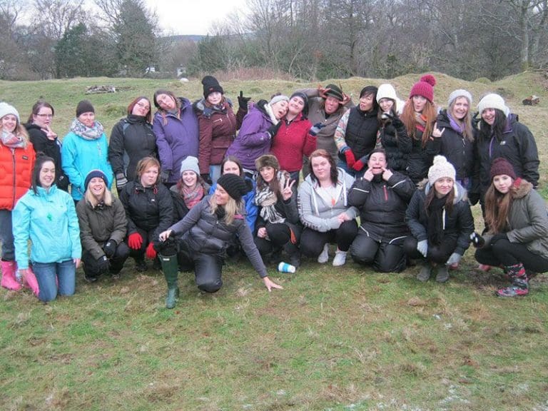 DUMFRIES AND GALLOWAY COLLEGE HNC EARLY EDUCATION AND CHILDCARE STUDENTS ENJOY SOME OUTDOOR LEARNING