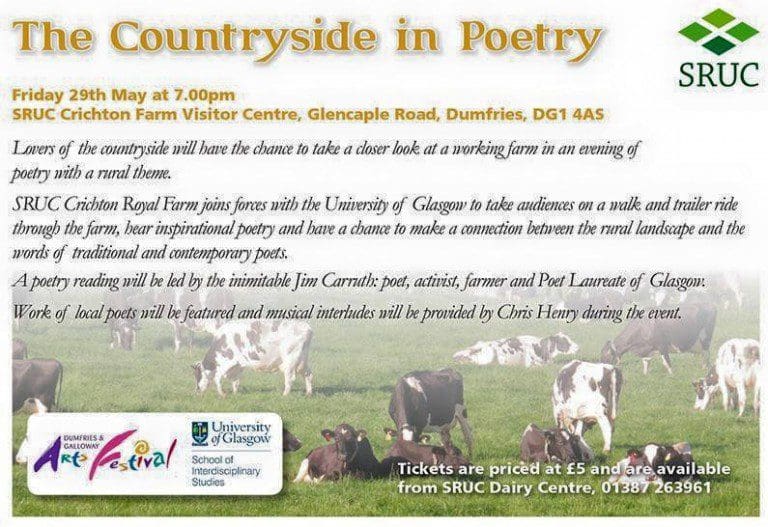 EXPERIENCE RURAL LIFE AS NEVER BEFORE THROUGH POETRY AT DUMFRIES AND GALLOWAYS CRICHTON ROYAL FARM