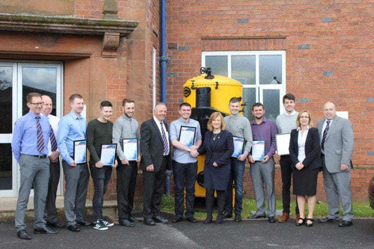 DUMFRIES AND GALLOWAY MSP CONGRATULATES ANNAN’S COCHRAN BOILER APPRENTICES