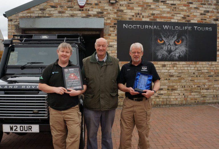 Castle Douglas Based Nocturnal Wildlife Tours wins Country Lifestyle Supplier of the Year Award 2015
