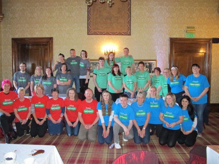 STAFF FROM DUMFRIES OPTICIANS CELEBRATE 20 YEARS OF DEDICATION TO EYE HEALTH