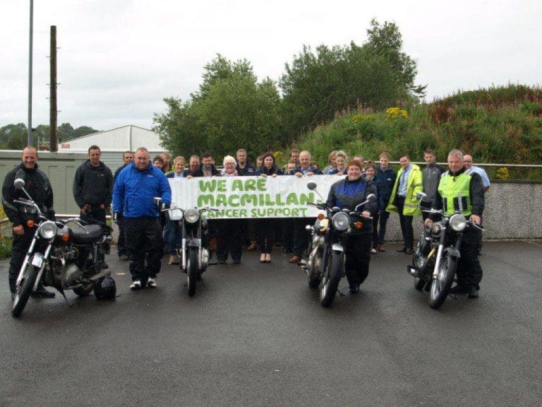 CLASSIC MOTORCYCLE CHARITY TEAM STOP OFF AT LOCKERBIE