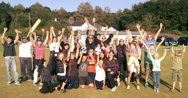 FLOODLIGHTS AND SUNSHINE ILLUMINATE 24 HOUR CRICKET MATCH