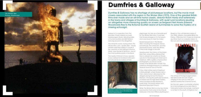 DUMFRIES AND GALLOWAY FEATURED IN NEW MOVIE MAP OF SCOTLAND