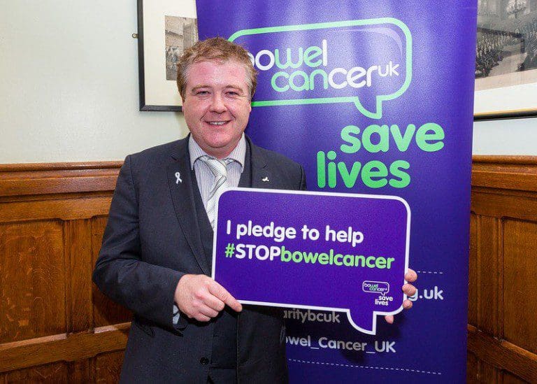 ARKLESS PLEDGES SUPPORT TO HELP FIGHT BOWEL CANCER