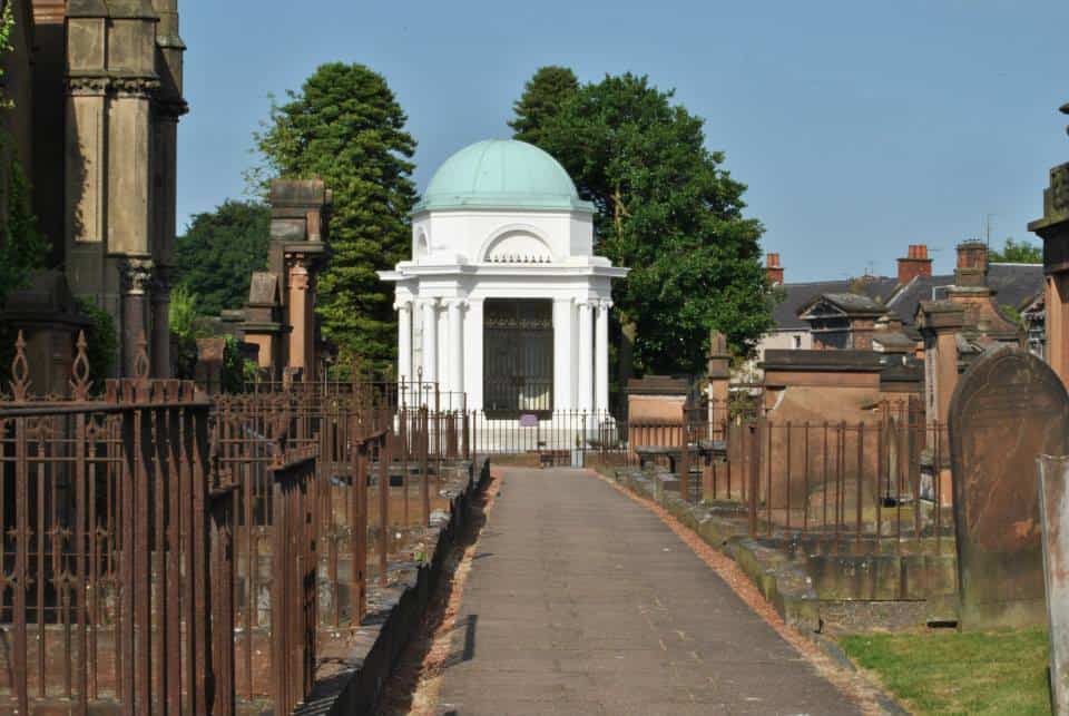 BURNS MAUSOLEUM GRAFFITI ATTACK