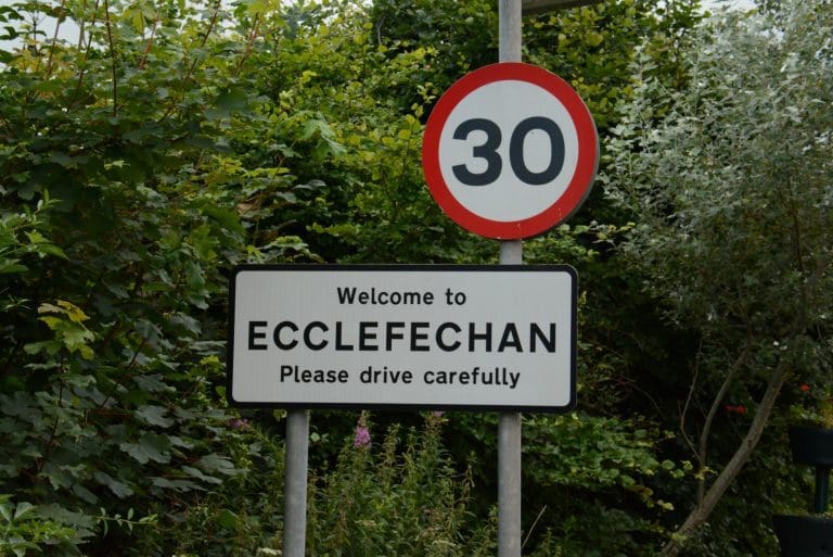 HIT AND RUN DRIVER DAMAGES WALL - ECCLEFECHAN