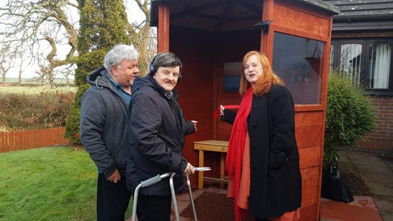 Community Help Gives Glencaple Resident New Shed