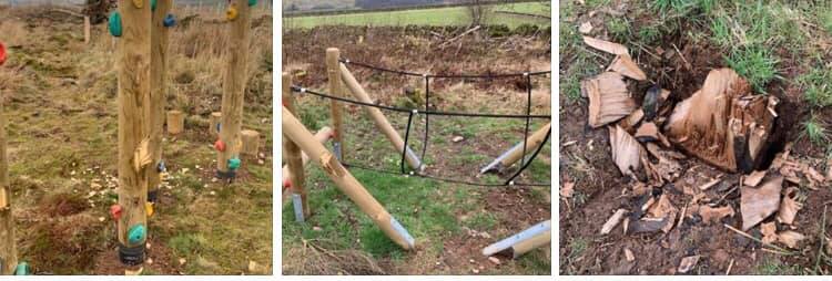 Children’s Play Equipment Destroyed With Axe – Moffat