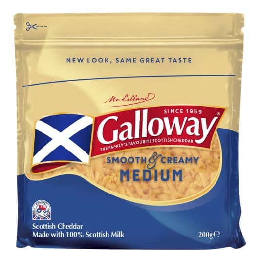 Galloway Medium Coloured Greated Chedder 200g packs recall