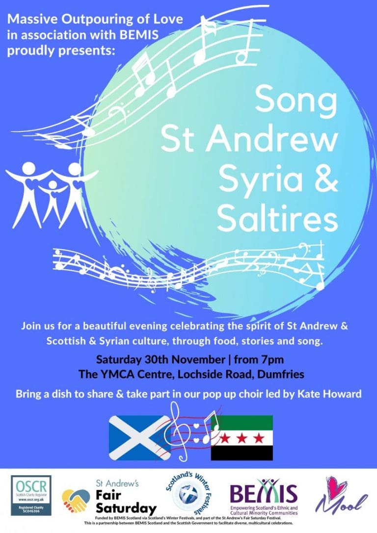 Song, St Andrew, Syria and Saltires