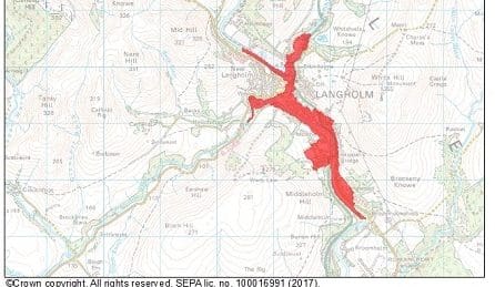Langholm Flood warning