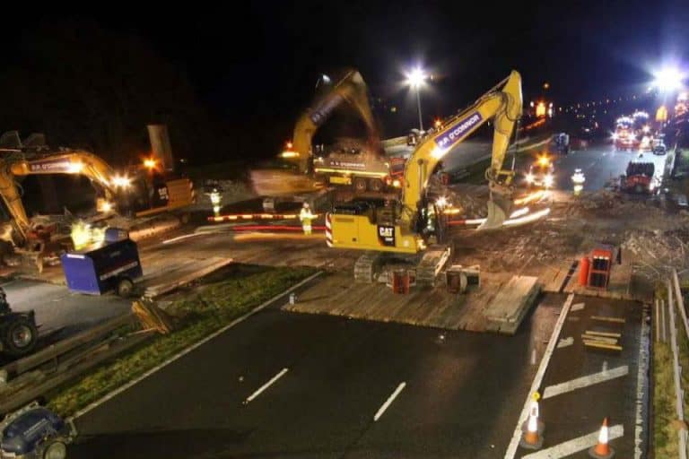 Time lapse video showcases M6 bridge demolition