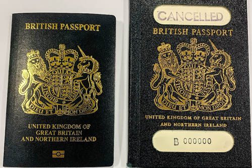 Iconic blue passports return next month