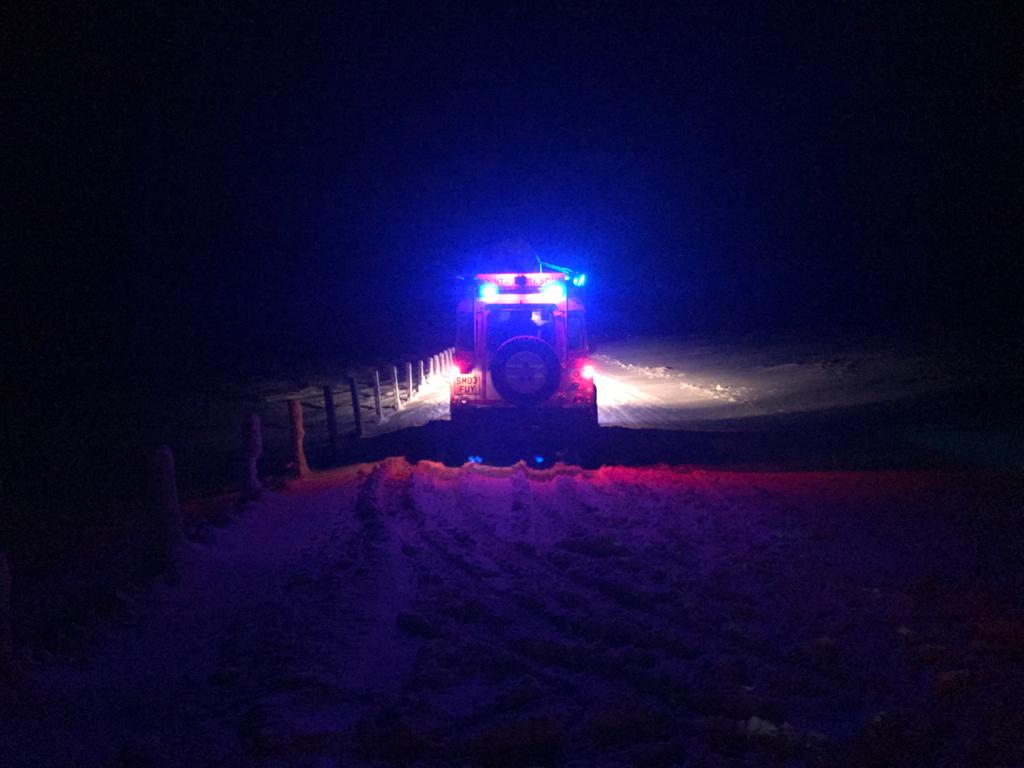 12 RESCUED FROM SNOW DRIFTS ON DALVEEN PASS