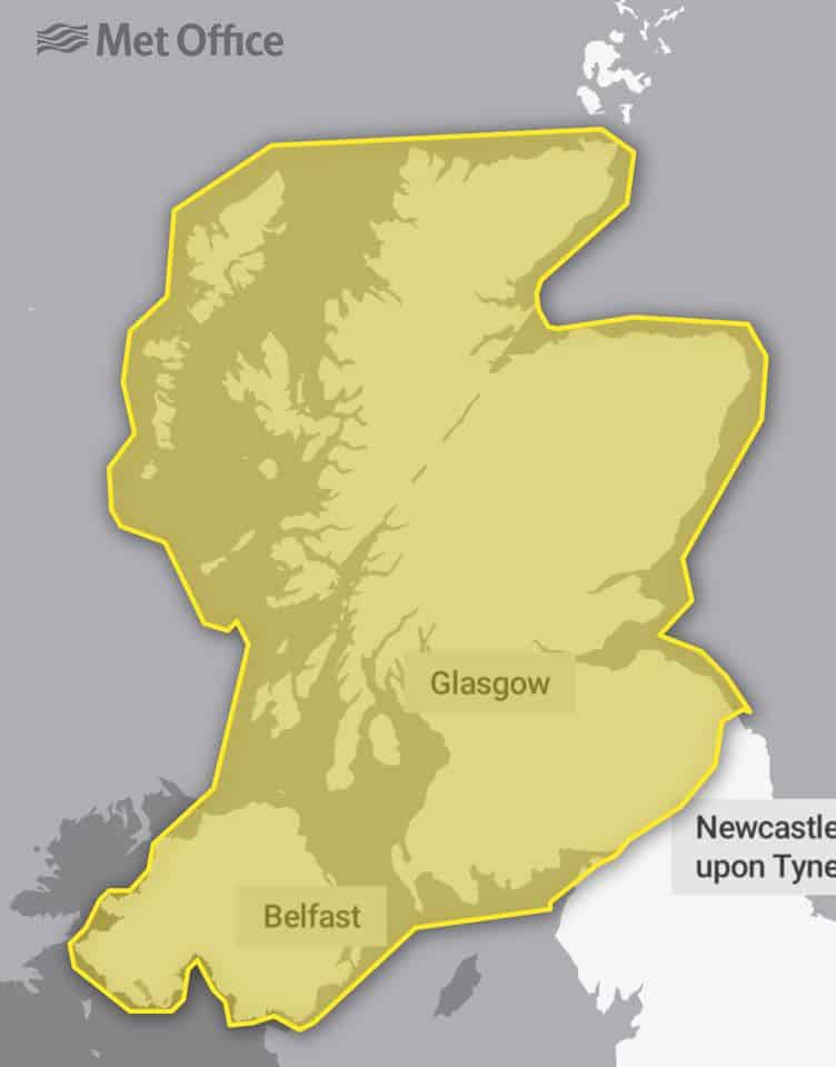 MET OFFICE ISSUE WARNING OF STRONG WIND AHEAD OF STORM DENNIS