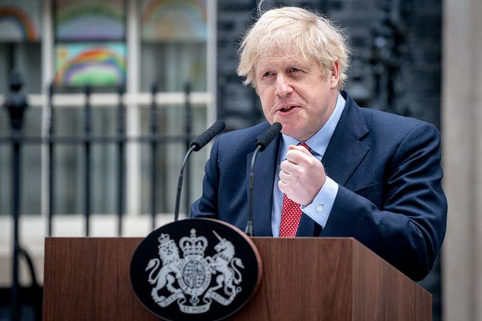 BORIS JOHNSON MAKES FIRST SPEECH AFTER HIS RECOVERY FROM COVID-19