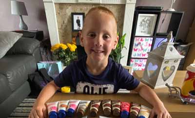Big Hearted 6 Year Old Tyler Donates Hand Cream To Keyworkers At Midpark