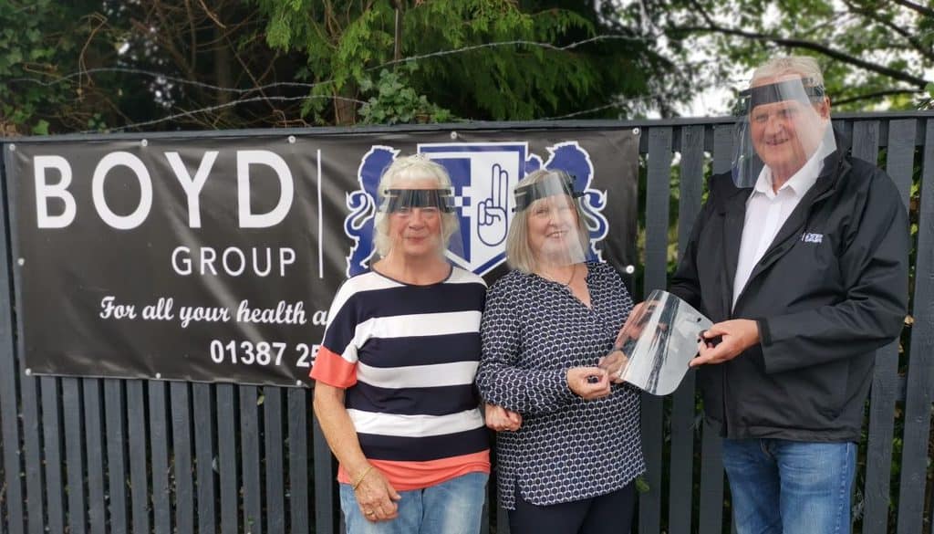 Boyd Group Donates Visors To The Dumfries & Galloway Hard of Hearing Group