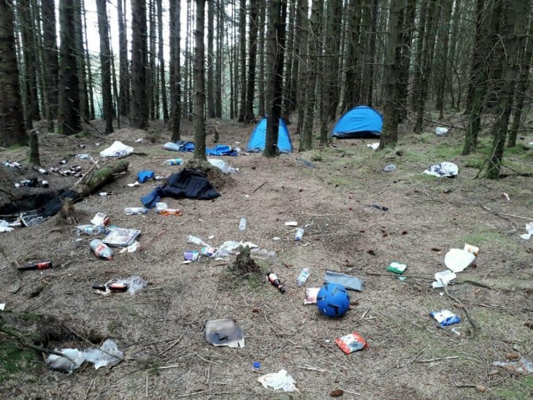 Forestry Land Scotland Litter Covid-019