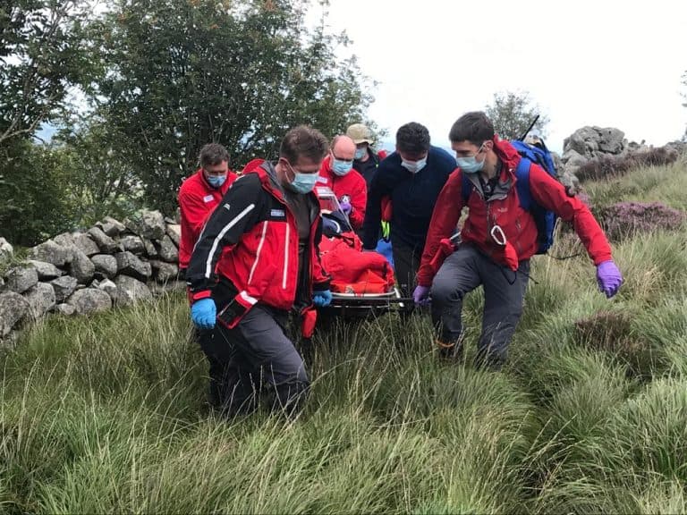 WALKER WITH INJURED ANKLE RESCUED OFF KNOCKENDOCH
