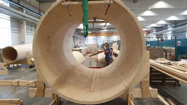 Wooden tower set to reduce carbon dioxide footprint from future wind turbines