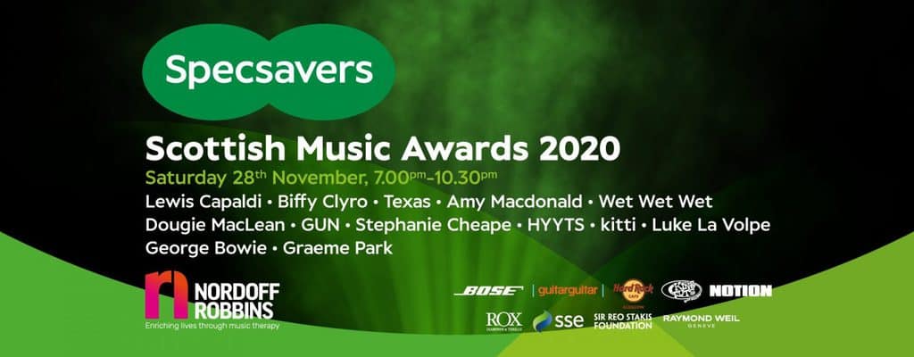 SPECSAVERS SCOTTISH MUSIC AWARDS ANNOUNCES HUGE NAMES FOR 2020 VIRTUAL EVENT INCLUDING BIFFY CLYRO, LEWIS CAPALDI, TEXAS, WET WET WET AND MOR