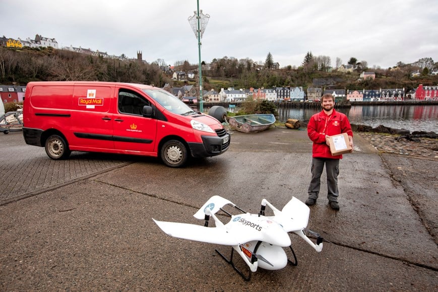 Royal Mail partners with consortium to become first UK parcel carrier to use a drone to deliver a parcel