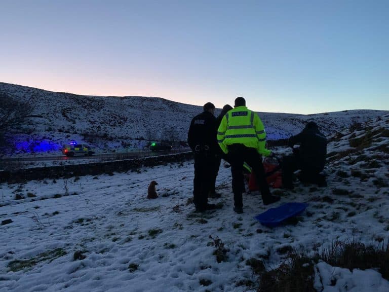 INJURED SLEDGER RESCUED NEAR MOFFAT