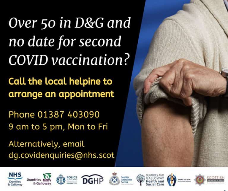 Call For Anyone In Region Over 50 Not Yet Booked For Second Vaccination