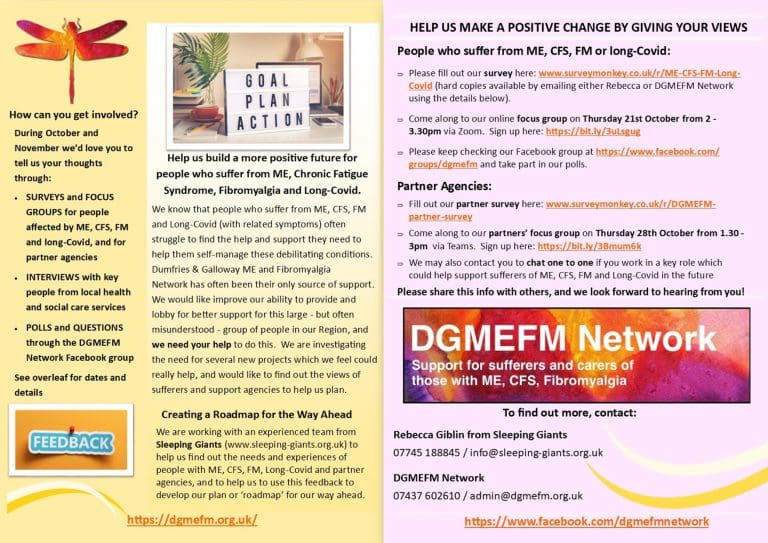 Give your views to help local people with ME, Chronic Fatigue Syndrome, Fibromyalgia and Long-Covid