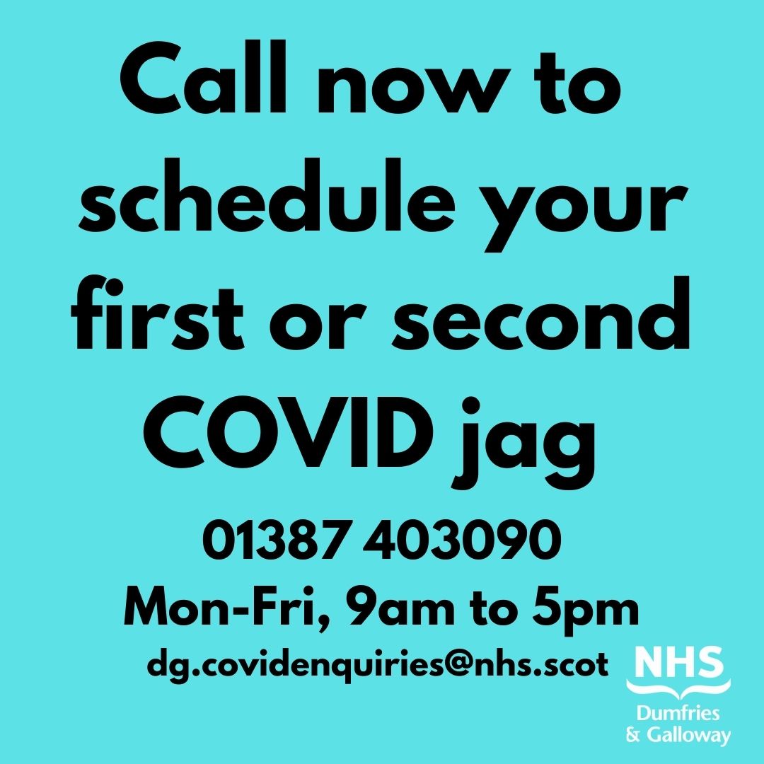 Call to arrange first or second dose COVID-19 vaccinations