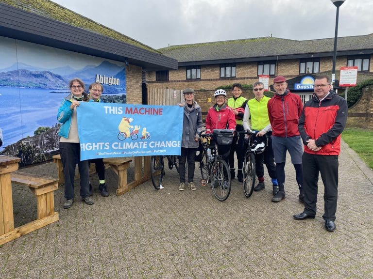 South Scotland MSP Supports Local Cycling Group On To Their Pedal On Cop Ride From Dumfries To Glasgow
