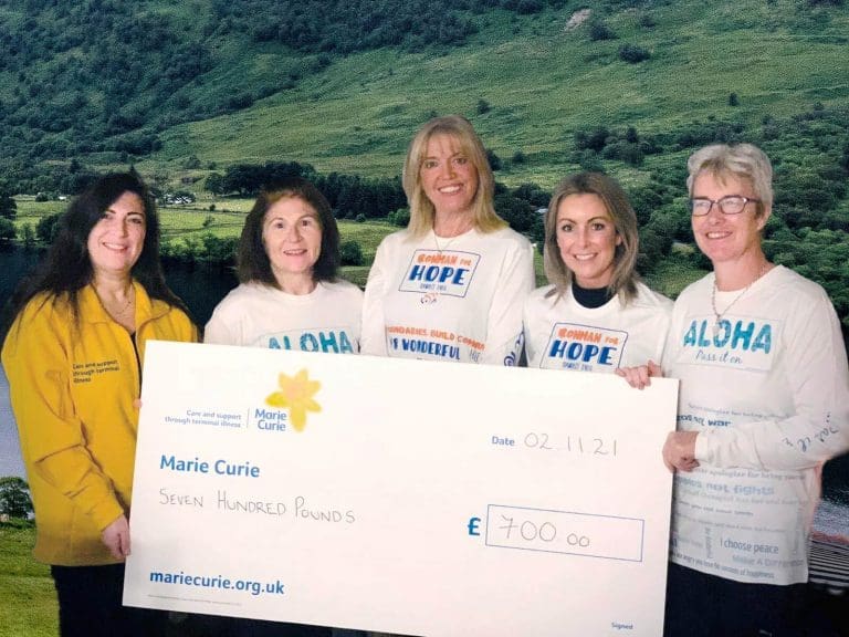 Stewartry Women Raise £700 for Marie Curie