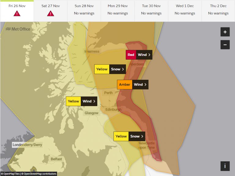 Rare Red Weather Warning Issued for Storm Arwen