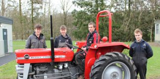 Barony engineering students refurbish Massey Ferguson 135 tractor