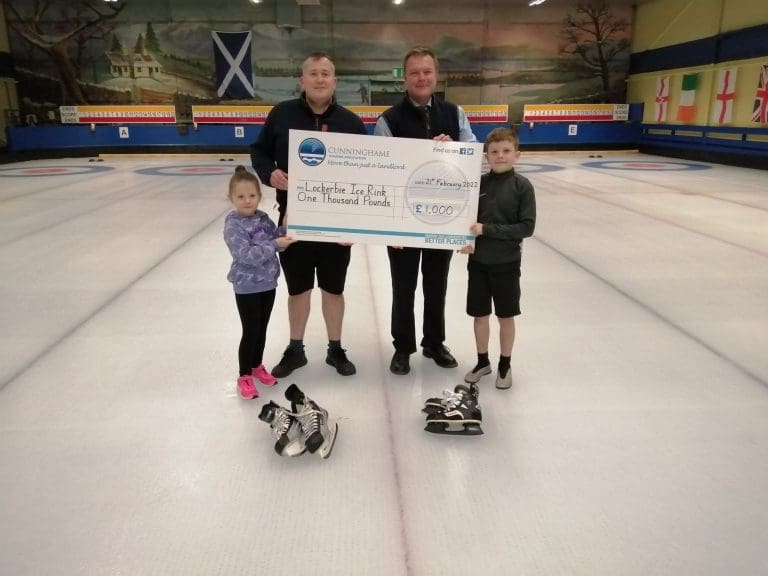 Cunninghame Housing Association’s Donation Is A Welcomed Boost For Lockerbie Ice Rink