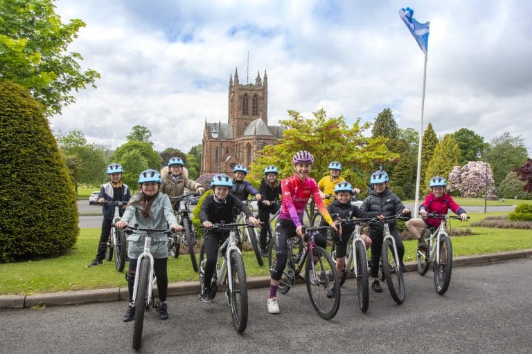 Pro Cyclist Anna Shackley Leads Coaching Session With Dumfries School Children