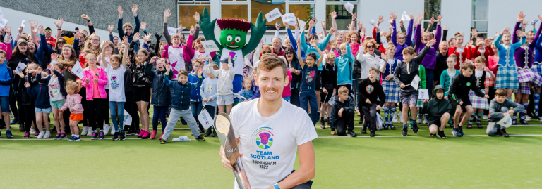 2022 QUEENS BATON RELAY REACHES SCOTLAND