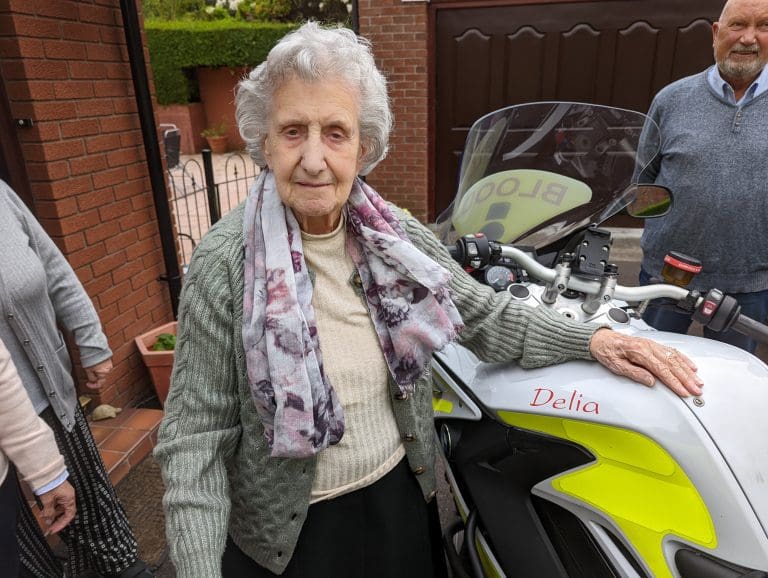 Blood Bike Named After Centenarian ‘Delia’